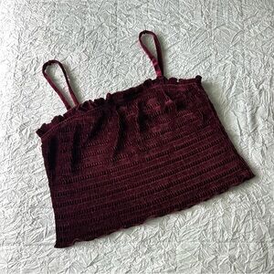 Wild Fable Velvet Cropped Tank Top